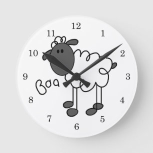 Schaapstickers T-shirts en cadeaus Ronde Klok