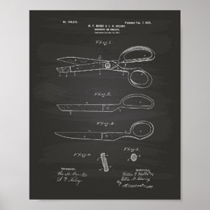 Schaar 1899 Patent Art Chalkboard Poster