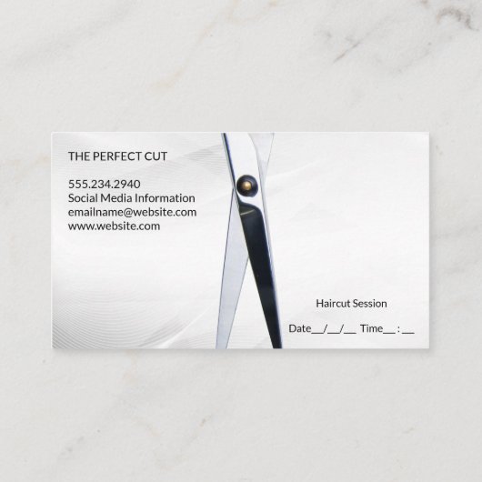 schaar | Achtergrond hout Visitekaartje (Achterkant)