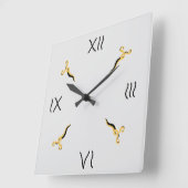 "schaar" acrylwandklok vierkante klok (Hoek)