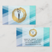 schaar | Blauwe Abstracte achtergrond Visitekaartje (Voorkant / Achterkant)