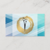 schaar | Blauwe Abstracte achtergrond Visitekaartje (Voorkant)