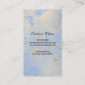 Schaar blauwe vlinderinkt spettert visitekaartje (Achterkant)