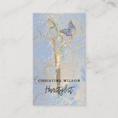 Schaar blauwe vlinderinkt spettert visitekaartje (Voorkant)