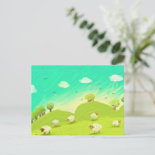 schaar briefkaart (Staand voorkant)