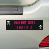 Schaar Bumpersticker schedel (Op auto)