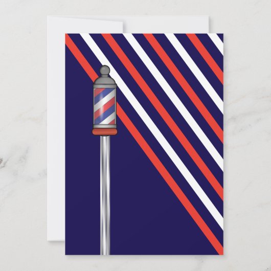 schaar | Comb Barber School Graduparty Kaart (Achterkant)