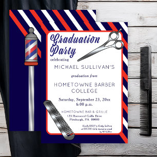 schaar   Comb Barber School Graduparty Kaart