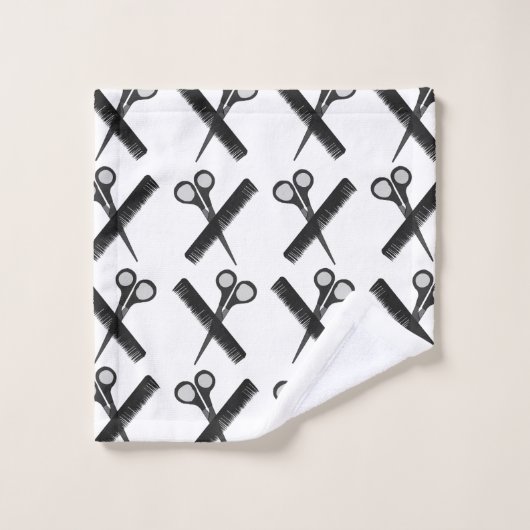 Schaar Comb Haarstylist Salon Bad Handdoek (Wasdoekje)