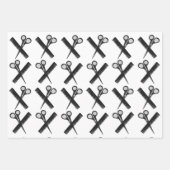 Schaar Comb Haarstylist Salon Inpakpapier Vel (Voorkant 3)