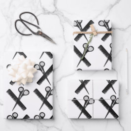 Schaar Comb Haarstylist Salon Inpakpapier Vel