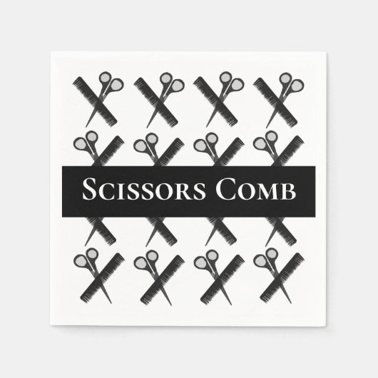 Schaar Comb Haarstylist Salon Servet (Voorkant)