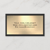 Schaar Comb Logo | Gold Metallic achtergrond Visitekaartje (Achterkant)