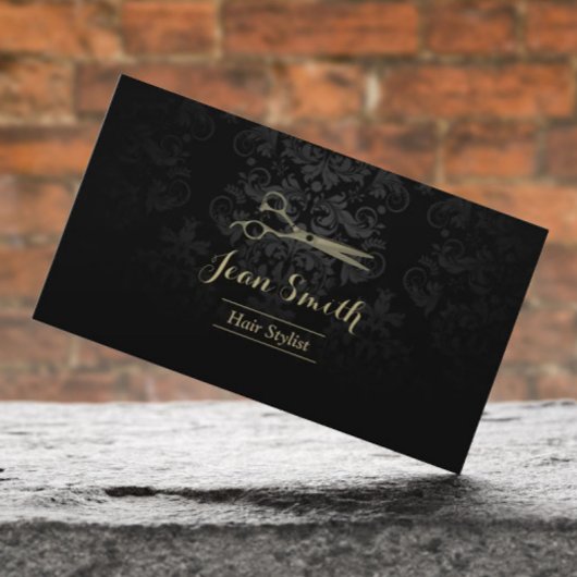  schaar Dark Damask Hair Stylist Visitekaartje
