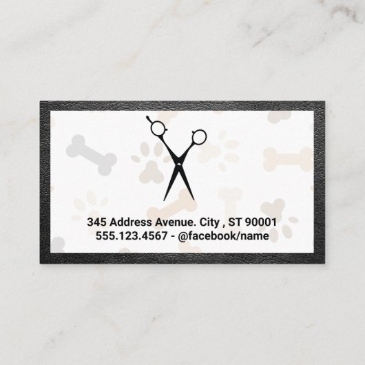 schaar | Doggies | QR-code Visitekaartje (Achterkant)