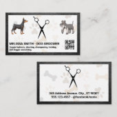 schaar | Doggies | QR-code Visitekaartje (Voorkant / Achterkant)