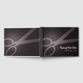 schaar | Donkerbruin en wit | kapsalon Gastenboek (Volledig)