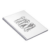  schaar Elegant Black White Decorative Notitieboek (Rechterzijde)