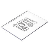  schaar Elegant Black White Decorative Notitieboek (Linkerzijde)