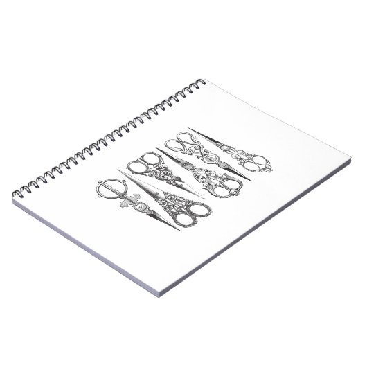  schaar Elegant Black White Decorative Notitieboek (Linkerzijde)