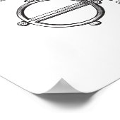 schaar Elegant Black White Decorative Poster (Hoek)