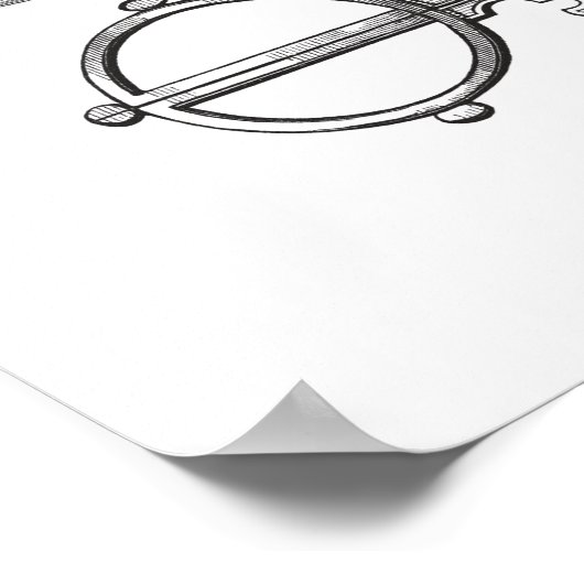 schaar Elegant Black White Decorative Poster (Hoek)