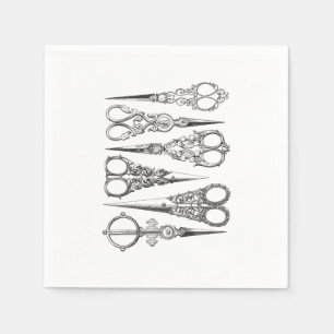  schaar Elegant Black White Decorative Servet