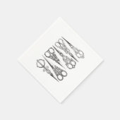 schaar Elegant Black White Decorative Servet (Hoek)