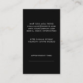 Schaar- en haarspelden afsprakenkaartje (Achterkant)