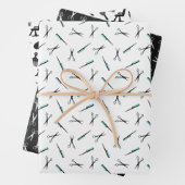 Schaar- en haarstaafpatronen inpakpapier vel (In situ)