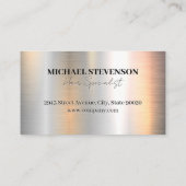 Schaar en kam | Bloemen patroon achtergrond Visitekaartje (Achterkant)