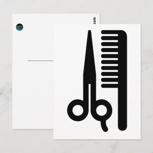 Schaar en kam briefkaart (Voorkant / Achterkant)