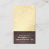 Schaar en Kam Elegante Glitter Bruine Textuur Visitekaartje (Achterkant)
