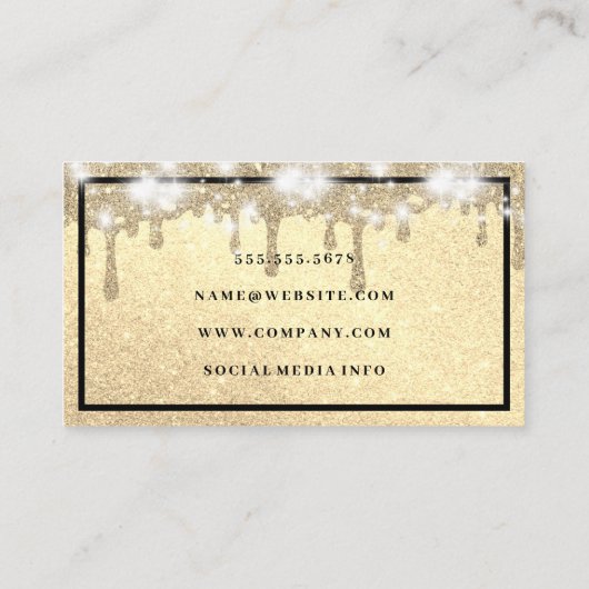 Schaar en kam | Glitter en Sparkle Visitekaartje (Achterkant)