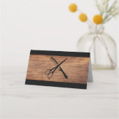 Schaar en kam | Hout Afsprakenkaart (Voorkant)