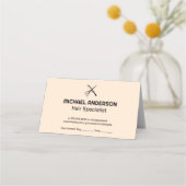 Schaar en kam | Hout Afsprakenkaart (Achterkant)