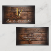 Schaar en kam | Hout Visitekaartje (Voorkant / Achterkant)