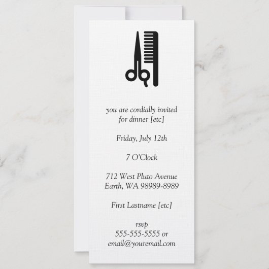 Schaar en kam kaart (Voorkant)