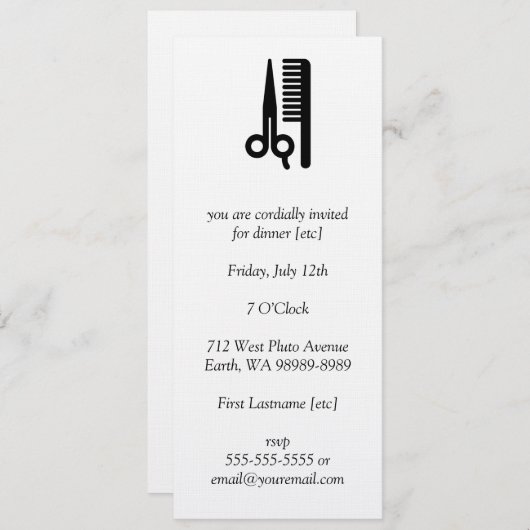 Schaar en kam kaart (Voorkant / Achterkant)