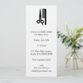 Schaar en kam kaart (Staand voorkant)