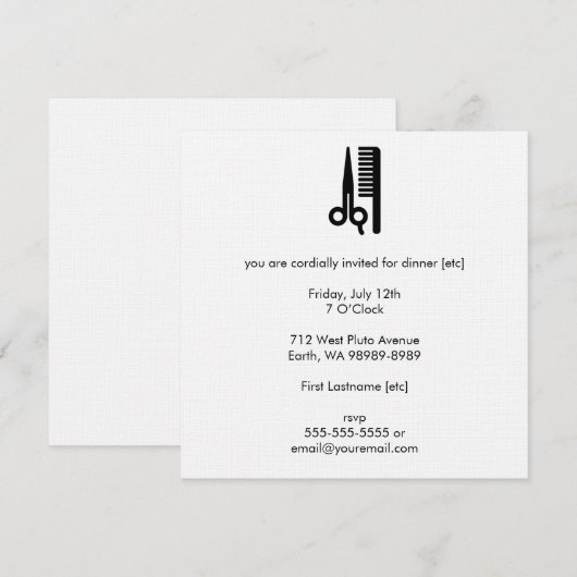 Schaar en kam kaart (Voorkant / Achterkant)