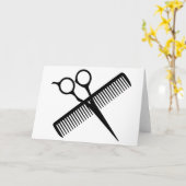 Schaar en kam kaart (Gele Bloem)