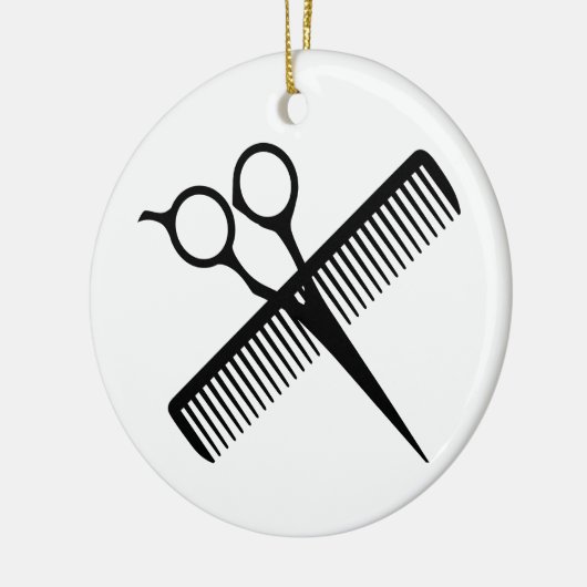 Schaar en kam keramisch ornament (Links)