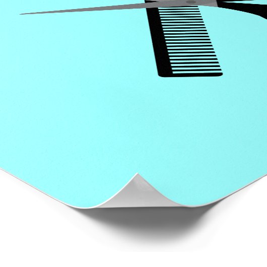 schaar en kam poster (Hoek)