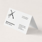 Schaar en kam | Rainbow Iridescent Achtergrond Visitekaartje (Achterkant)