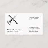 Schaar en kam | Rainbow Iridescent Achtergrond Visitekaartje (Achterkant)