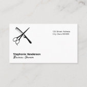 Schaar en kam | Rainbow Iridescent Achtergrond Visitekaartje (Achterkant)