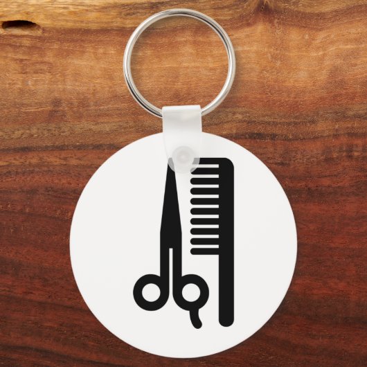 Schaar en kam sleutelhanger (Voorkant)