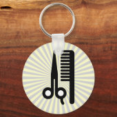 Schaar en kam sleutelhanger (Voorkant)