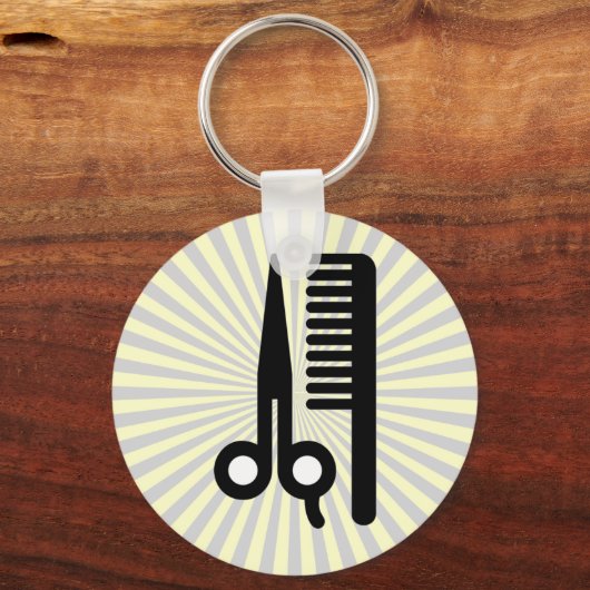 Schaar en kam sleutelhanger (Voorkant)